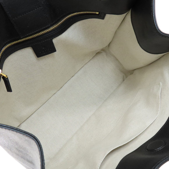 Gucci Horsebit Tote Bag Leather Black - Picture 5 of 9